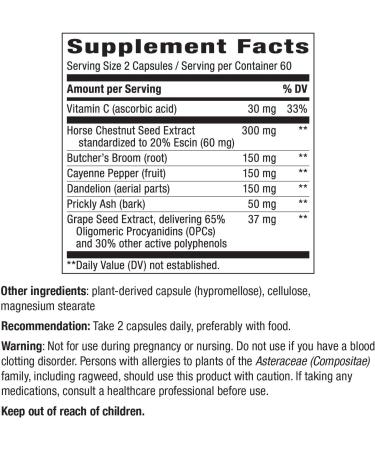 Nature's Way Leg Veins Premium Blend - 120 Vegan Capsules for Healthy Circulation - Buy Online on GoSupps.com