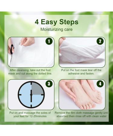 Fo-Ot M-Asks Lot de 3 paires de masques exfoliants pour peaux dures hydratants et nourrissants adoucissants non irritants r parateurs pour talons fissur s pieds morts et secs (Aloe Vera) - Buy Online on GoSupps.com