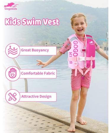 Gogokids Life Jacket for Children | Toddler Swimming Jacket for Girls 5-6 Years | Safe & Comfortable Swimwear - Buy Online on GoSupps.com