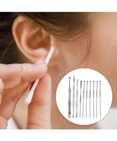 VOCOSTE 10 Pcs Earwax Cleaning Tool Kit - Stainless Steel Cleaner Set with Storage Pouch - Buy Online on GoSupps.com