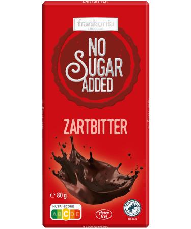 frankonia CHOCOLAT NO SUGAR ADDED Dark Chocolate 80 g 80 g (1 pack)