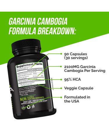 Garcinia Cambogia Extract | 2100 MG - 90 Caps | Supports Weight Loss | Vegetarian-Friendly Supplement - Buy Online on GoSupps.com