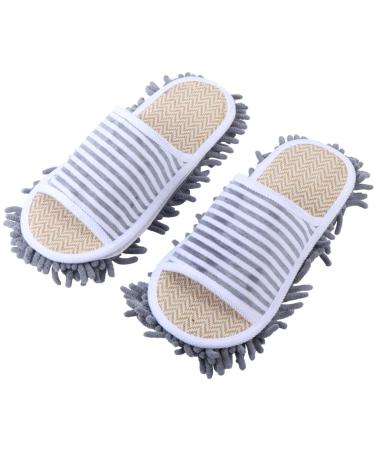 Healifty 1 Pair Slippers Floor Cloth Shoes Women's M Grey