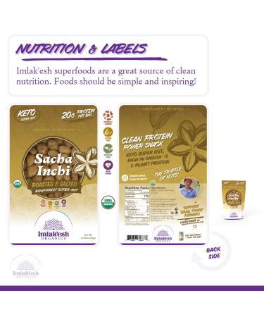 Imlak'esh Organics Sacha Inchi Nuts 2.25oz Pouch - Protein Super-Nuts | Organic, Keto, Paleo, Regenerative | Gluten-Free, Non-GMO - 0 Net Carbs - 2.25 Ounce (Pack of 1) - Buy Online on GoSupps.com