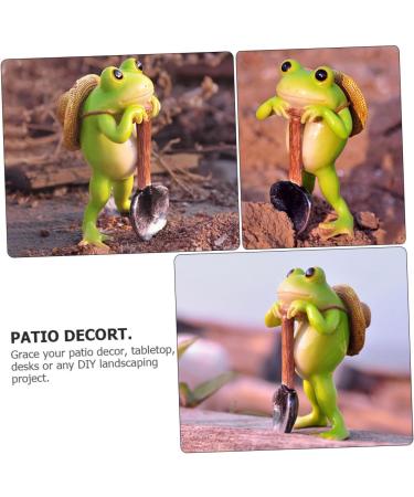 Zerodeko Cute Frog Ornament Greenery Decor Mini Toy Outdoor Decor Figurines for Outdoors Synthetic Resin - Buy Online on GoSupps.com