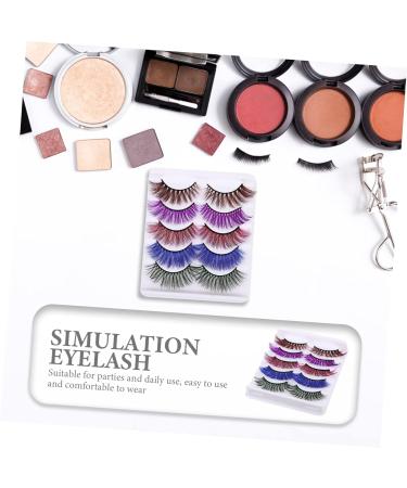 5 Pairs Colored False Eyelashes Fake Realistic Eyelashes Colored Fake Eyelashes False Eyelashes Halloween Colorful Fake Eyelashes Diy Fake Lashes 3d Natural Clothing Imitation - Buy Online on GoSupps.com