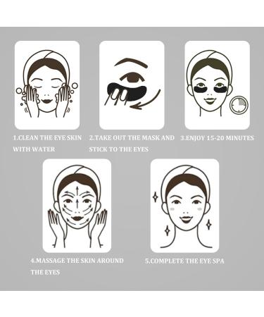 Collagen Under Eye Patches - Dark Circles & Puffy Eyes Treatment - 30 Pairs (Bamboo Charcoal) - Buy Online on GoSupps.com