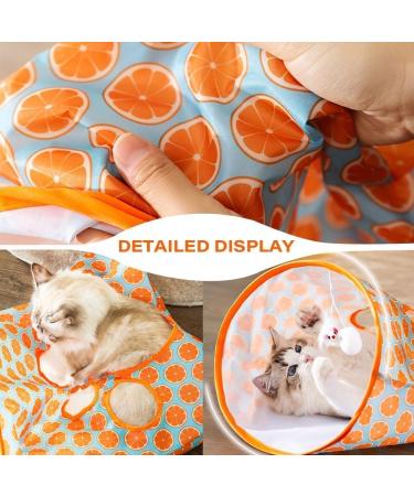 Cat Tunnels for Indoor Cats Cat Tunnel Bag Collapsible Cat Tunnel Bed Rabbit Tunnel Crinkle Paper Interactive Cat Drill Bag Toys for Home Pet House (Orange) - Buy Online on GoSupps.com