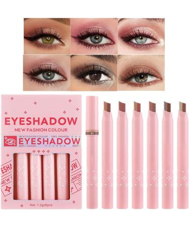  Rrlihjgu Double Color Eyeshadow Stick Eyeshadow Stick Eye Pencil 6pcs Cosmetic Lightening Eye Shadow Stick Smooth Cream Eyeshadow Highlighter Stick for Makeup - Buy Online on GoSupps.com