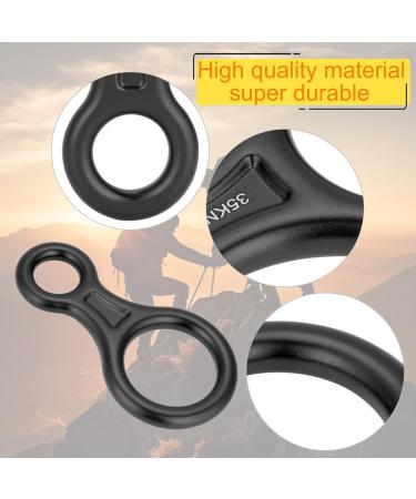 Lankai 35kN Climbing & Abseiling Device | 8 Descender for Height Rescue & Hammock Use - Premium Climbing Equipment (Black) - Buy Online on GoSupps.com