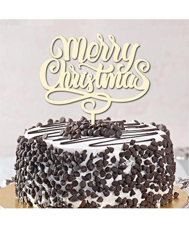 Merry Christmas Cake Topper Happy New Year Eve Cupcake Toppers Cheers to 2022 Letter Wood Gold Glitter Baby Shower Engagement Decoration Personalized Gifts for Kids Women Style-3 - Buy Online on GoSupps.com