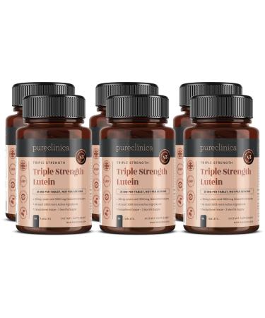 Pureclinica Triple Strength Lutein 30mg x 540 Tablets (6 Bottles of 90) - 18 Months Supply