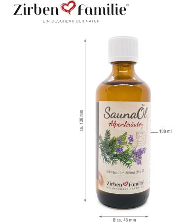 Swiss Pine Sauna Oil (100ml) | Alpine Herbs Infusion for Sauna | Essential Oils for Relaxation - Buy Online on GoSupps.com