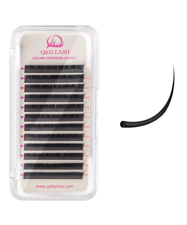 Q&D LASH Eyelash Extensions C/CC/D/DD/L/M Curl 8mm-25mm Lash Extensions Lashes Premium Silk Volume & Classic Lash Soft Ultra Dark Professional Eyelashes Extension (0.05-M-MIX8-15mm) 1 Count (Pack of 1) M-0.05-MIX 8-15mm