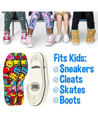 Kids Shoe Insoles - 2 Pairs Child Replacement Inserts for Children & Toddlers | Cut-to-Fit Soft Foam Gel - Bubble Gum Scented - Buy Online on GoSupps.com