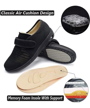 ALASON Diabetic Shoes for Women - Extra Wide Slippers for Swollen Feet and Hallux Valgus - Health Shoes for Seniors - Therapy Shoes for Outdoors - Bandage Blue 38EU/Lable40 - Buy Online on GoSupps.com