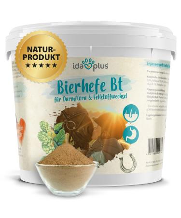 Ida Plus - Beer yeast BT - 6kg - Feeding supplement for horses & ponies - for glossy fur & strong skin - supports digestion & intestinal flora - rich in B vitamins minerals & trace elements Bier yeast BT 6 kg