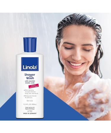 Linola Shower and Wash 300 ml - Unscented Body Cleanser for Dry Skin & Neurodermatitis Relief - Shop Internationally - Buy Online on GoSupps.com