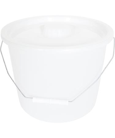 PCP Commode Bucket with Lid and Handle - White 2.5 Gallon Capacity - Buy Online on GoSupps.com