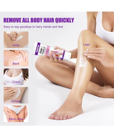 Hair Removal Cream for Women | Effective Unwanted Hair Remover for Underarms Legs Bikini & Pubic Area - 2.11fl.oz - Buy Online on GoSupps.com