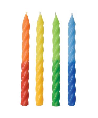 Spiral Candles 3.25" | Rainbow | 12ct