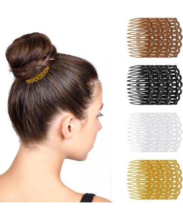Prasacco 16 Pieces Hair Combs for Women Accessories French Hair Side Combs Plastic Twisthair Hair Accessories Comb Hair Clips Bridal Wedding Veil Teeth Hair Combs for Girls - Buy Online on GoSupps.com