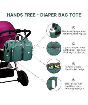 Pomelo Best Diaper Bag | Waterproof Pad 2 Stroller Hooks & Adjustable Strap | Multifunctional Travel Bag for On-the-Go | Eco-Friendly Design - Buy Online on GoSupps.com