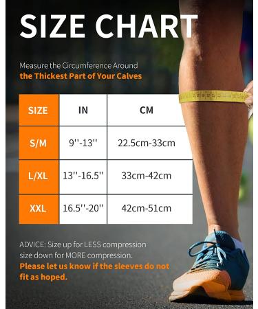 CAMBIVO 3 Pairs Calf Compression Sleeves - Running, Cycling, Shin Splint Support - Black, Large-X-Large - Buy Online on GoSupps.com