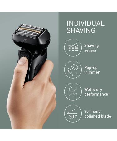 Panasonic ES-LV6U Wet & Dry 5-Blade Electric Shaver for Men - Black | UK 2-Pin Plug | Precise Clean Shaving - Buy Online on GoSupps.com
