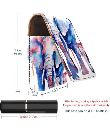 Travel Lipstick Organizer Case | Portable Makeup Bag with Mirror | Elephant Mother & Nver Design | Shop Internationally - Buy Online on GoSupps.com