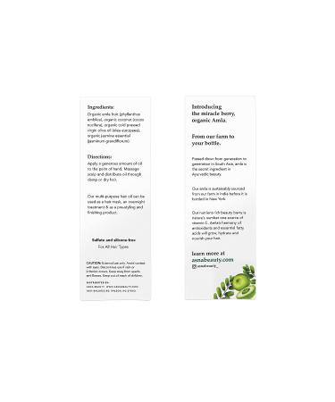 Amla Hair Oil by Asna - 100% Cold-Pressed Organic Hair Growth Treatment for All Hair Types | Stimulates Natural Growth, Nourishes Scalp, Ayurvedic Blend of Vitamin C and Antioxidants - Buy Online on GoSupps.com