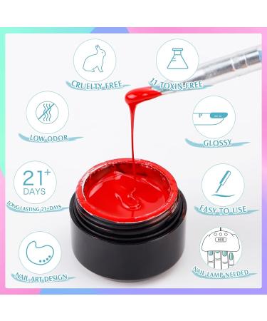 Biutee Stamping Paint Nail Polish Gel Stamper Kit - 8 Colors UV Gel Polish Set for Nail Art | Spring/Summer Gift - Buy Online on GoSupps.com