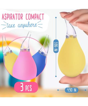 Baby Nasal Aspirator - 3Pcs Set for Newborns and Toddlers - Infant Congestion Relief and Nose Wash - Buy Online on GoSupps.com