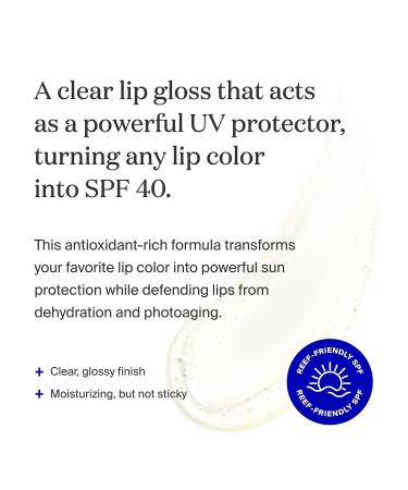 Supergoop! Lipscreen SPF 40 - Reef-Friendly Water-Resistant Lip Gloss | Broad Spectrum SPF Lip Balm with Grape Seed Extract & Sunflower Seed Oil - 0.34 fl oz - Buy Online on GoSupps.com