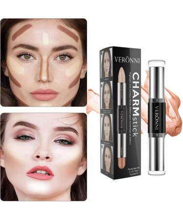 Contour Stick Contour Concealer 4 Colors Face Concealer Pen Make up Concealer contouring Stick Face Highlighters Sticks Double Head Body Face Brightens & Shades Make Up Foundation Cream Pen - Buy Online on GoSupps.com