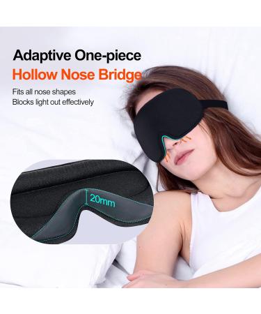 Eye Mask for Sleeping 3D Contoured Cup Sleep Mask for Men Women Soft Breathable Blackout Blindfold Travel Eye Cover Night Sleeping Mask with Adjustable Buckle for Side Sleeper (Black 1 Pack) - Buy Online on GoSupps.com