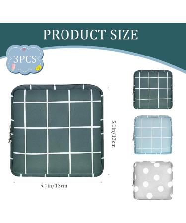 KALIONE Period Pad Pouch 3 Pcs - Sanitary Napkin Holder & Storage Bag for Feminine Pads - First Period Kit for Teen Girls & Women - Buy Online on GoSupps.com