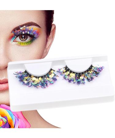 Glitter Lashes - Make Up Glitters Lashers | Reusable Eyeliner Eyelash Stickers 3D Colored Lashes with Sequins Cute Popular Eyelashes for Eye Makeup Cosplay Props 4.13 1.97 0.47 Inches Q-02 - Buy Online on GoSupps.com