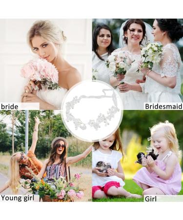 Simyron Bride Headband | Strasssteine Flower Girl & Pearl Headbands | Elegant Wedding & Valentine's Day Hair Jewelry - Buy Online on GoSupps.com