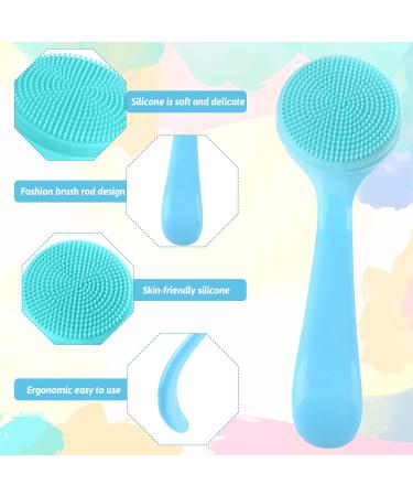 Comnico 2-Pack Manual Facial Cleaning Brush - Soft Silicone Skin Washer & Peeling Pads for Deep Cleansing Makeup Residues (Blue & Pink) - International Shipping Available - Buy Online on GoSupps.com