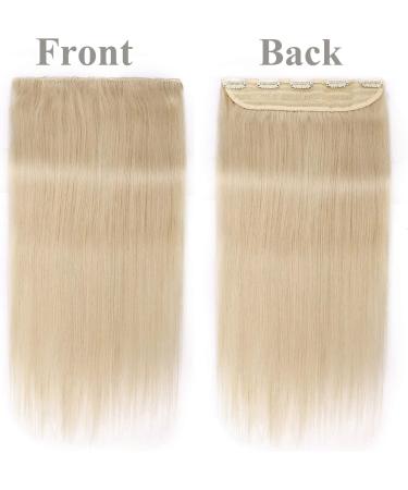 14" Clip in Hair Extension Human Hair One Piece THICK #60 Platinum Blonde (75g) - Buy Online on GoSupps.com