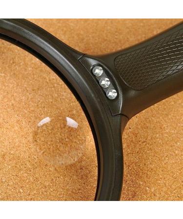 Magnifying Glass with Light 1.8X 5X Magnification Lightweight Handheld Magnifying Glass for Reading Hobbies Magnifier/Black Comfortable Anniversary - Buy Online on GoSupps.com