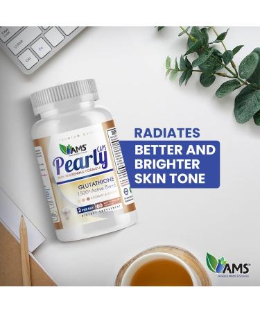America Medic & Science Pearly Caps | 1500 mg Glutathione Supplement for Anti-Aging & Skin Lightening | 60 Capsules with Vitamin C L-Cysteine & Alpha Lipoic Acid - Buy Online on GoSupps.com