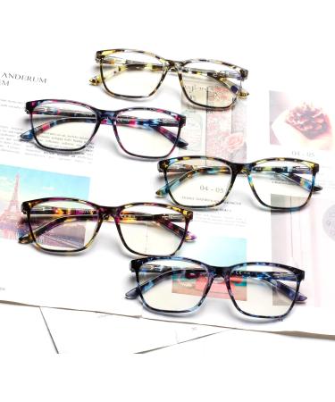 Cojwis 5 Pack Women s Reading Glasses - Blue Light Filter Ultralight & Stylish 0.50x Magnification Spring Hinges 5 Beautiful Patterns in Mixed Colors - Buy Online on GoSupps.com