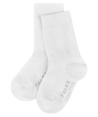 FALKE Unisex Baby Cotton Soft-Top Socks With Gentle Grip On Leg With Elasticated ZOne In Ankle Area For A Better Fit Blue Pink More Colours 1 Pair Sensitive 6-12 Months White (White 2000)