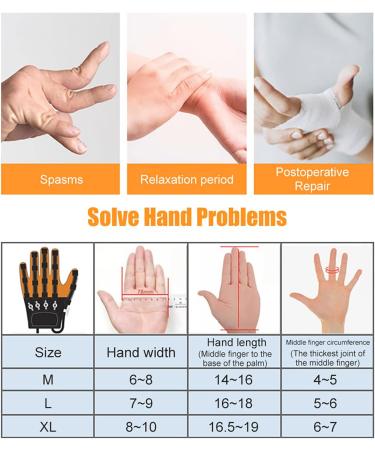 Rehabilitation Robot Gloves Hemiplegia Stroke Rehab Physical Therapy Equipment Arthritis Hand Finger Straightening Brace Guard Protector Hand Function Recovery Left Hand+Right Hand XL - Buy Online on GoSupps.com