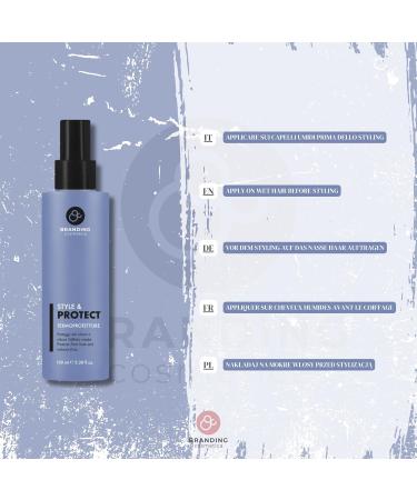 BRANDING COSMETICA Organic Thermal Protector Leave-In Protects from Heat Anti-Frizz Treatment Dry Hair Style&Protect 150 ml - Buy Online on GoSupps.com