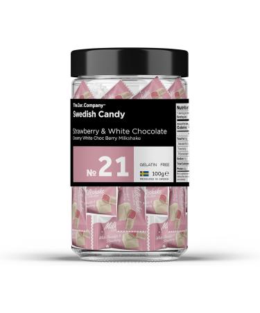 TheJar.Company - Swedish Candy - 21 - Strawberry & White Chocolate - Buy Online on GoSupps.com