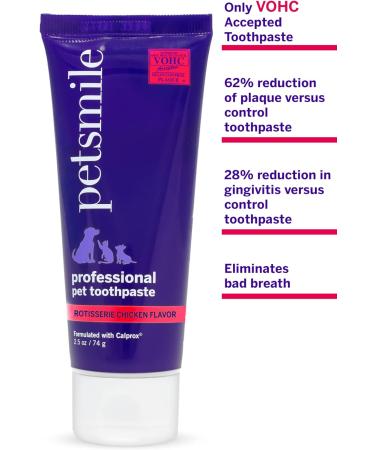 Petsmile Professional Pet Toothpaste | Controls Plaque, Tartar & Bad Breath | VOHC Accepted | Rotisserie Chicken Flavor 2.5 Oz - Buy Online on GoSupps.com