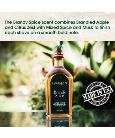 Clubman Reserve Brandy Spice After Shave Lotion 6 oz - Soothing Aftershave for Men - Buy Online on GoSupps.com